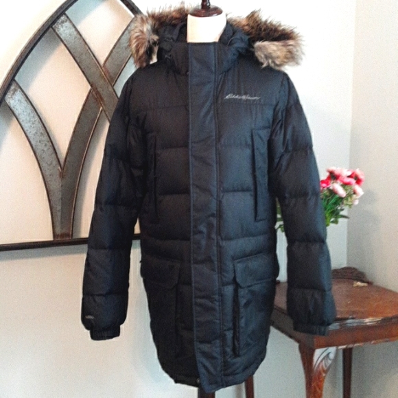 Eddie Bauer Other - Men's EDDIE BAUER Down Filled EB550 Ski & Snow Black Jacket with Detacha…